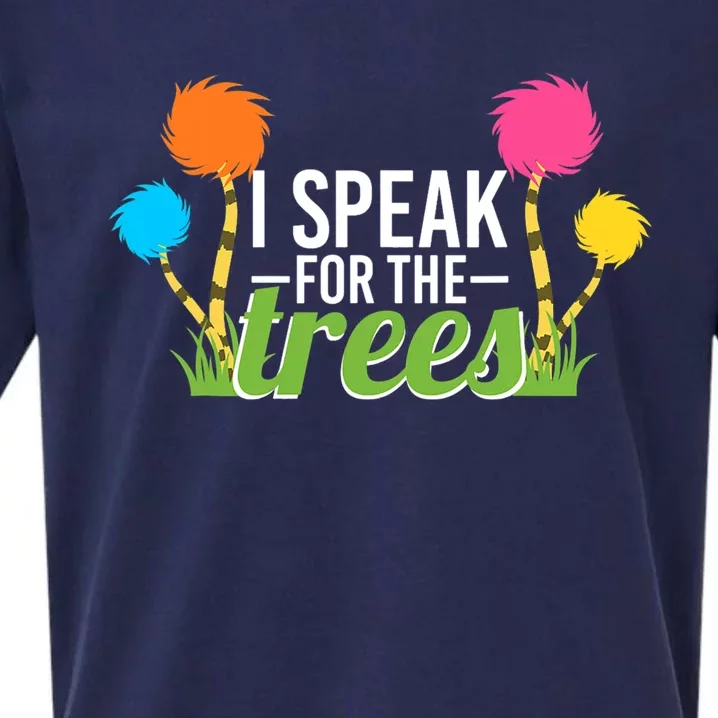 Happy Earth Day Nature Lover Design Speak For The Trees Great Gift Sueded Cloud Jersey T-Shirt