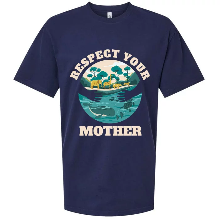 Happy Earth Day Respect Your Mother Funny Science Teacher Meaningful Gift Sueded Cloud Jersey T-Shirt