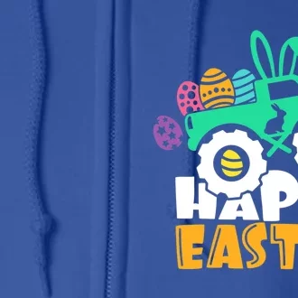 Happy Easter Day For Monster Truck Lover Eggs Easter Gift Full Zip Hoodie