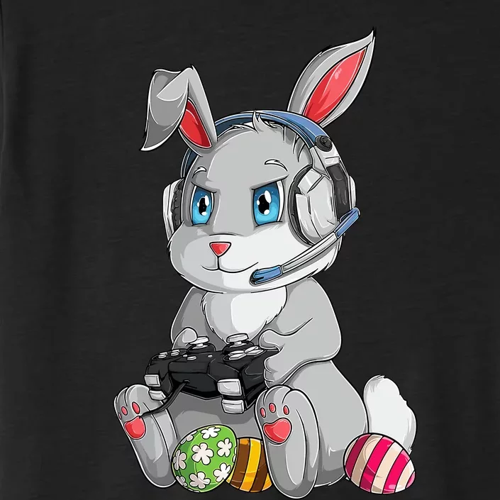 Happy Easter Day Bunny Egg Funny Gamer ChromaSoft Performance T-Shirt