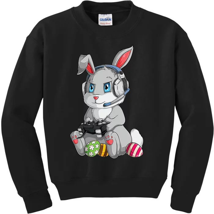 Happy Easter Day Bunny Egg Funny Gamer Kids Sweatshirt