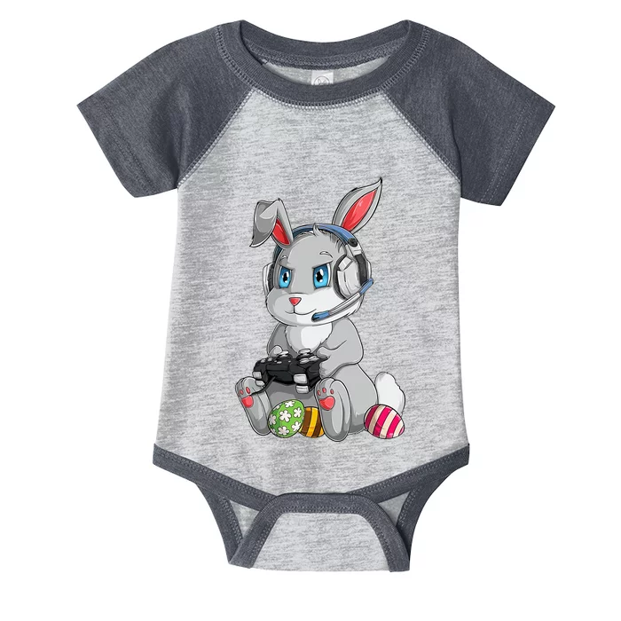 Happy Easter Day Bunny Egg Funny Gamer Infant Baby Jersey Bodysuit