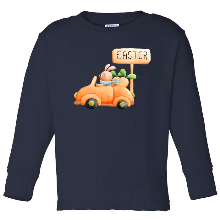 Happy Easter Day Funny April Easter Toddler Long Sleeve Shirt