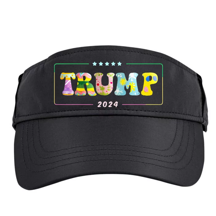 Happy Easter Day Trump 2024 With Easter Eggs Adult Drive Performance Visor