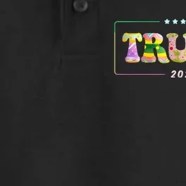 Happy Easter Day Trump 2024 With Easter Eggs Dry Zone Grid Performance Polo