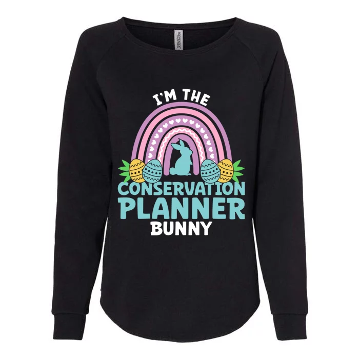 Happy Easter Day Im The Conservation Planner Bunny Gift Womens California Wash Sweatshirt