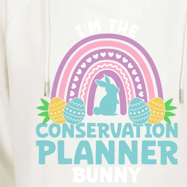 Happy Easter Day Im The Conservation Planner Bunny Gift Womens Funnel Neck Pullover Hood