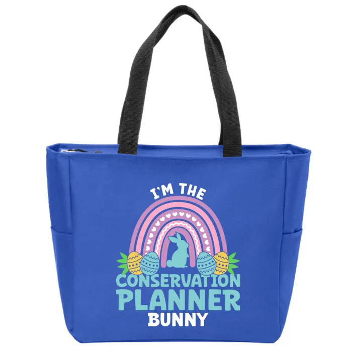 Happy Easter Day Im The Conservation Planner Bunny Gift Zip Tote Bag