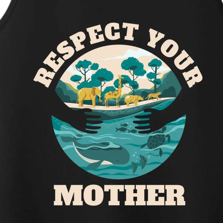 Happy Earth Day Respect Your Mother Funny Science Teacher Gift Performance Tank