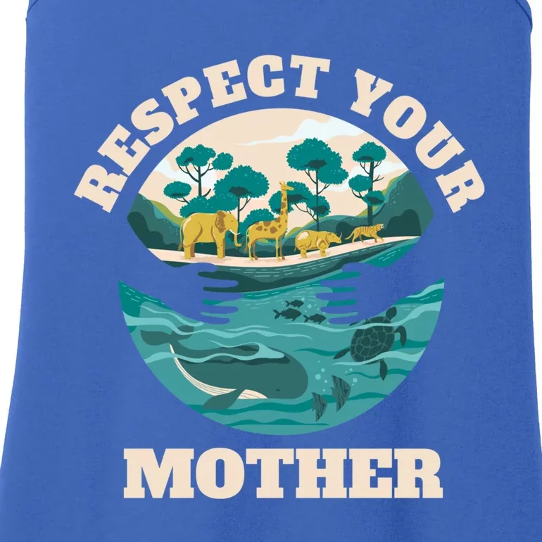 Happy Earth Day Respect Your Mother Funny Science Teacher Gift Ladies Essential Tank