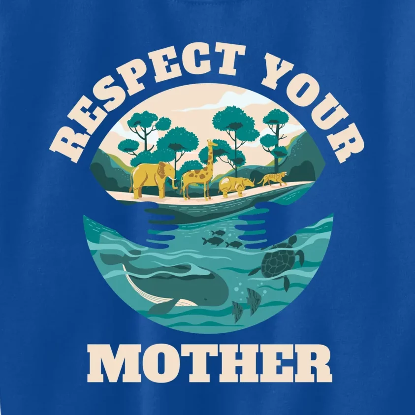 Happy Earth Day Respect Your Mother Funny Science Teacher Gift Kids Sweatshirt