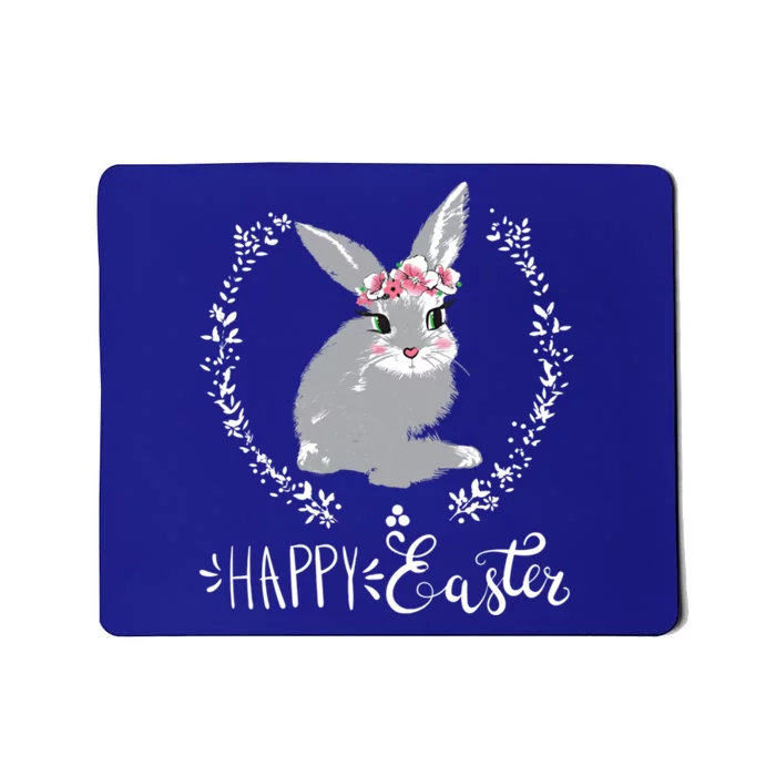 Happy Easter Day Funny Bunny Floral Great Gift Mousepad