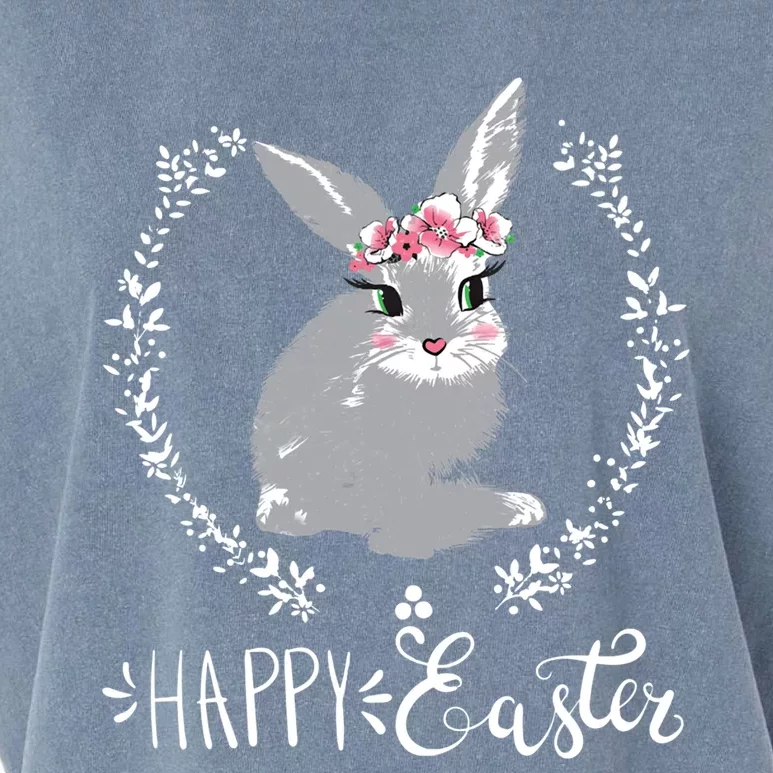 Happy Easter Day Funny Bunny Floral Great Gift Garment-Dyed Women's Muscle Tee