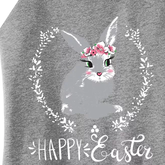 Happy Easter Day Funny Bunny Floral Great Gift Women’s Perfect Tri Rocker Tank