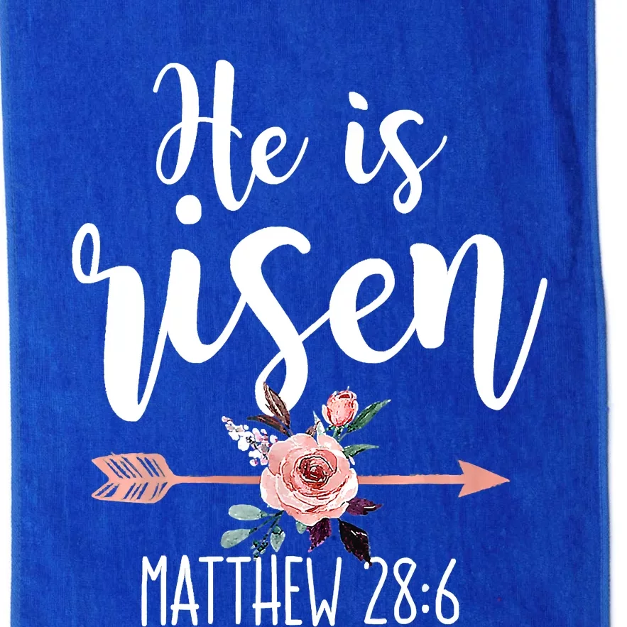 Happy Easter Day He Is Risen Floral Platinum Collection Golf Towel