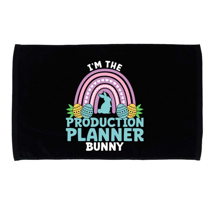 Happy Easter Day Im The Production Planner Bunny Cool Gift Microfiber Hand Towel