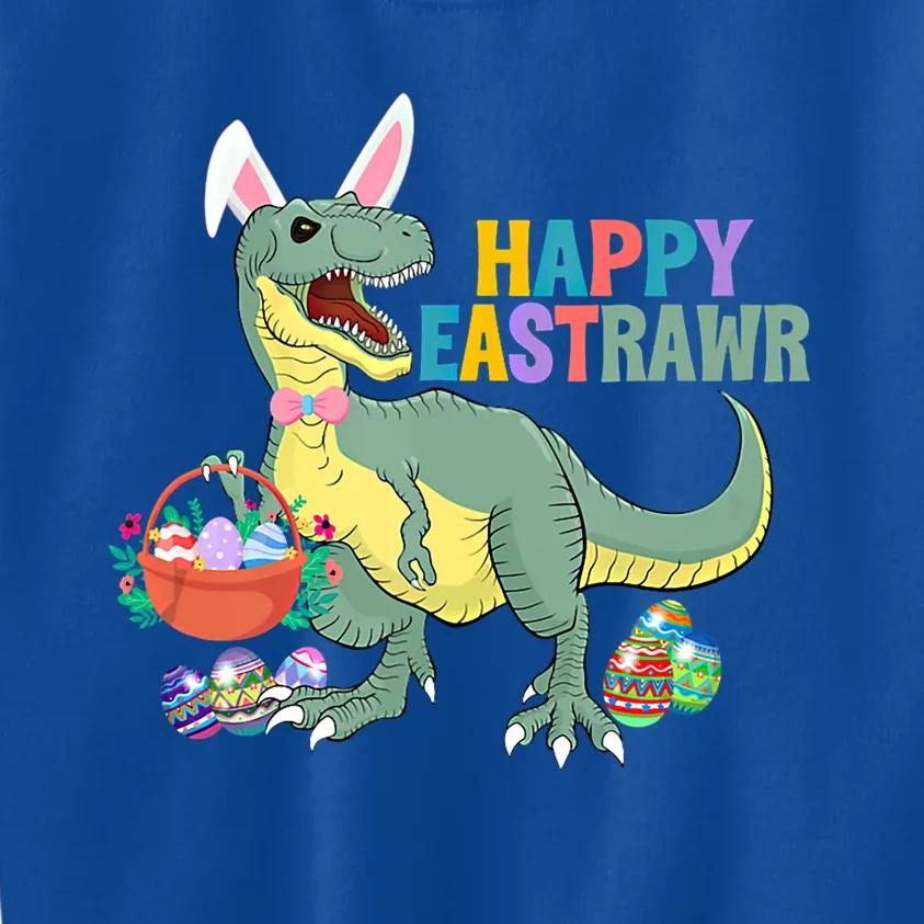 Happy Eastrawr Dinosaur Easter Bunny Eggs Hunting Rabbit Great Gift Kids Sweatshirt