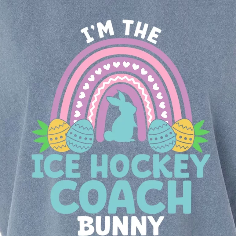 Happy Easter Day IM The Ice Hockey Coach Bunny Funny Gift Garment-Dyed Women's Muscle Tee