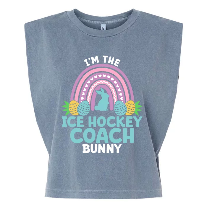 Happy Easter Day IM The Ice Hockey Coach Bunny Funny Gift Garment-Dyed Women's Muscle Tee