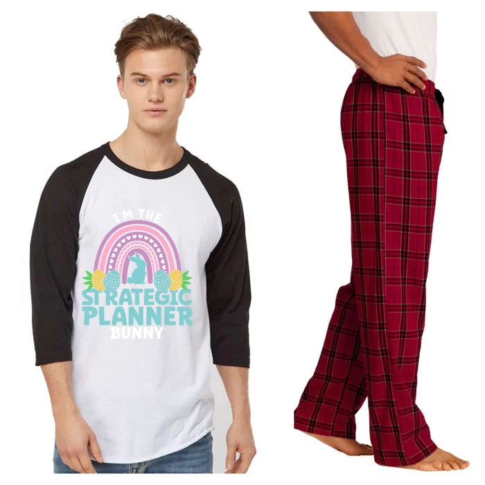 Happy Easter Day Im The Strategic Planner Bunny Gift Raglan Sleeve Pajama Set