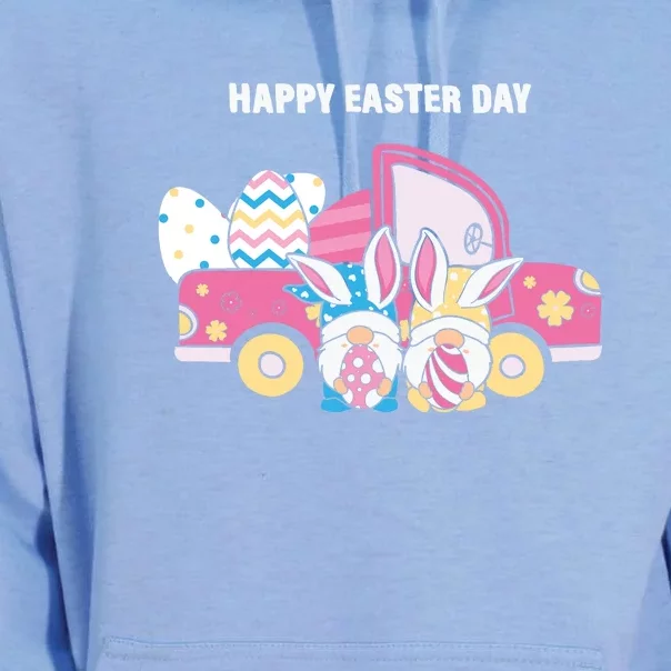 Happy Easter Day Gnome Couple Car Truck Gift Easter Egg Unisex Surf Hoodie