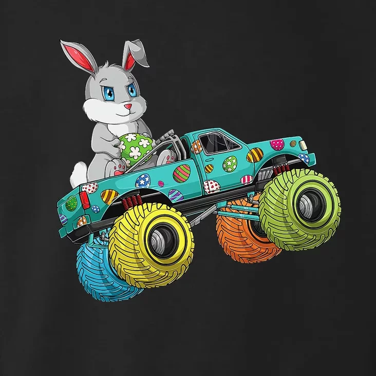 Happy Easter Day Bunny Egg riding Monster Truck Toddler Hoodie