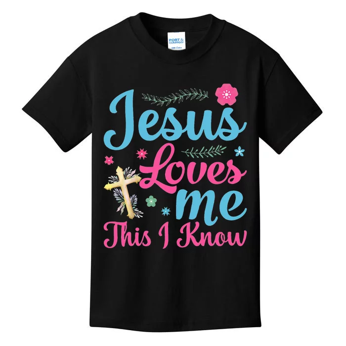 Happy Easter Day Quotes Jesus Loves Me This I Know Kids T-Shirt