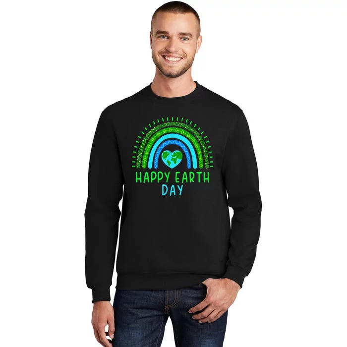 Happy Earth Day 2024 Cute Rainbow Earth Lover Gift Sweatshirt