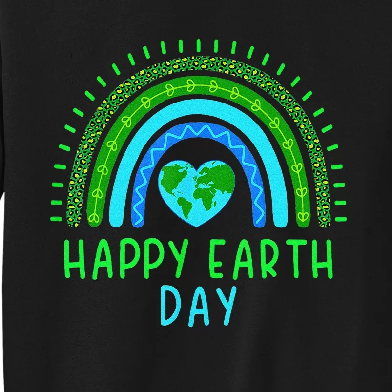 Happy Earth Day 2024 Cute Rainbow Earth Lover Gift Sweatshirt