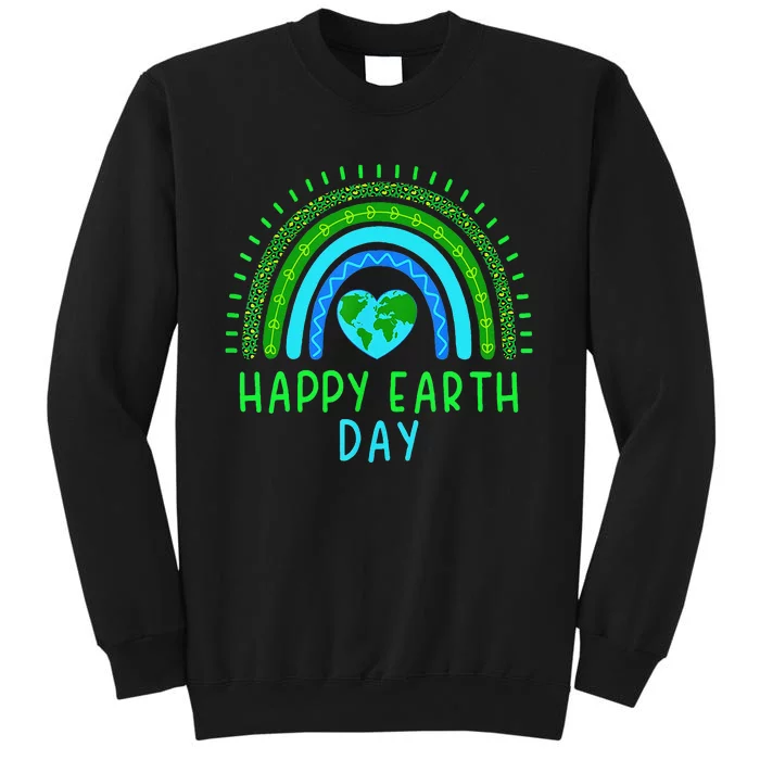 Happy Earth Day 2024 Cute Rainbow Earth Lover Gift Sweatshirt