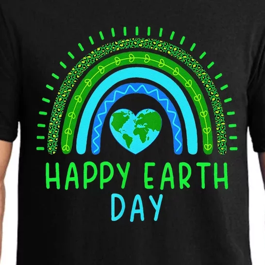 Happy Earth Day 2024 Cute Rainbow Earth Lover Gift Pajama Set