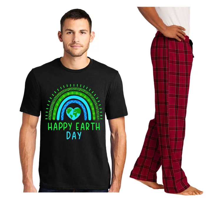 Happy Earth Day 2024 Cute Rainbow Earth Lover Gift Pajama Set