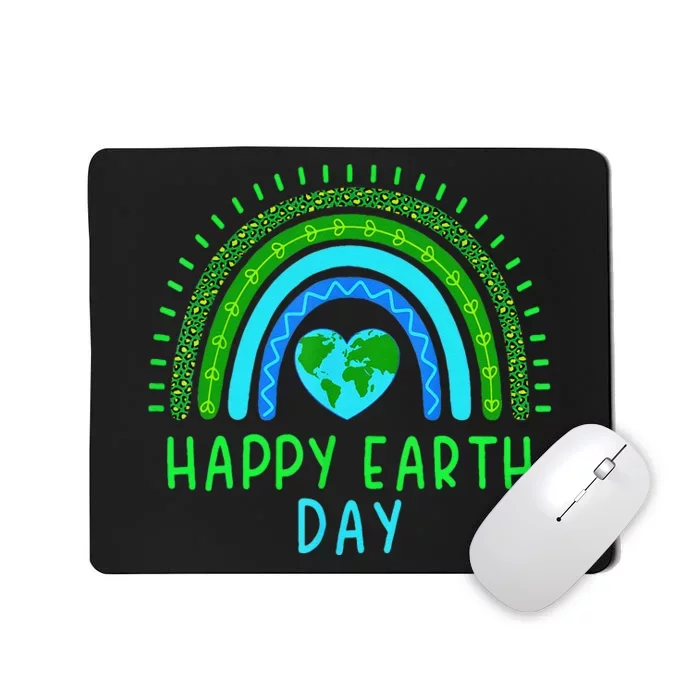 Happy Earth Day 2024 Cute Rainbow Earth Lover Gift Mousepad