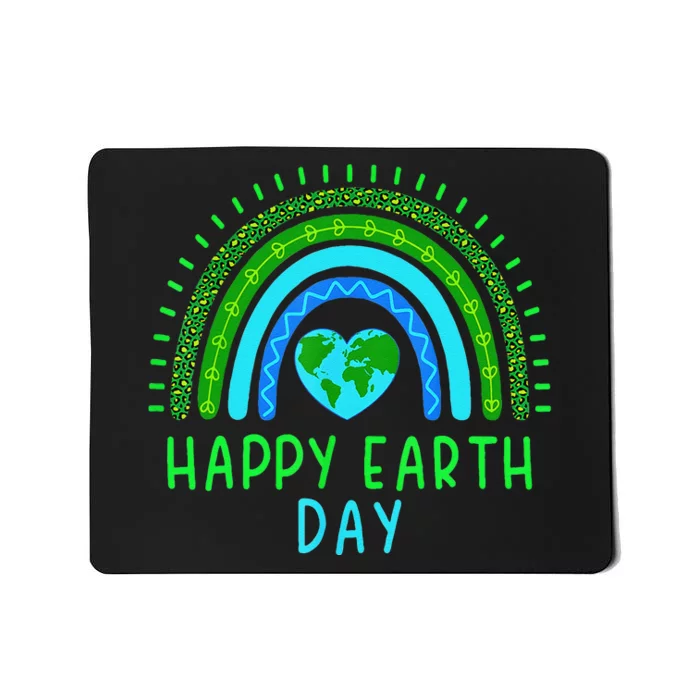 Happy Earth Day 2024 Cute Rainbow Earth Lover Gift Mousepad