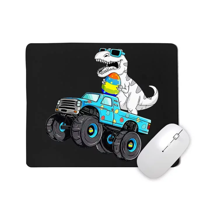 Happy Easter Dinosaur Riding Monster Truck T rex Mousepad