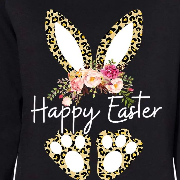 Happy Easter Day Leopard Plaid Rabbit Womens California Wash Sweatshirt