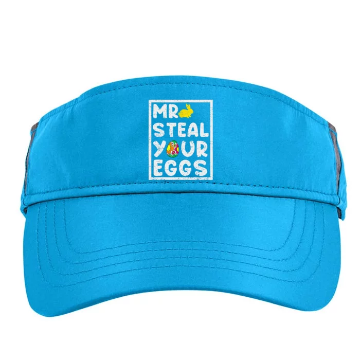 Happy Easter Day Mr Steal Your Eggs Funny Spring Rabbit Adult Drive Performance Visor