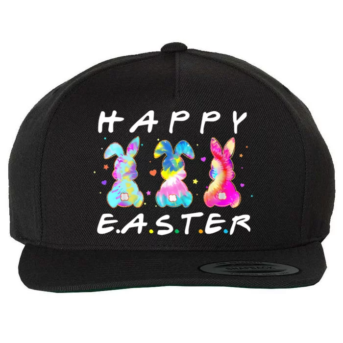 Happy Easter Day Cute Bunny Funny Rabbit Tie Dye Wo Girl Wool Snapback Cap