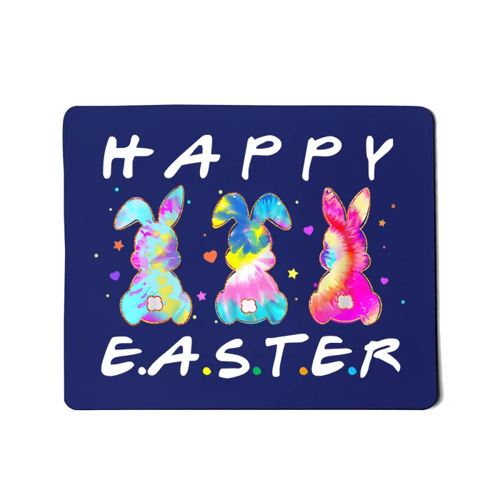 Happy Easter Day Cute Bunny Funny Rabbit Tie Dye Wo Girl Mousepad