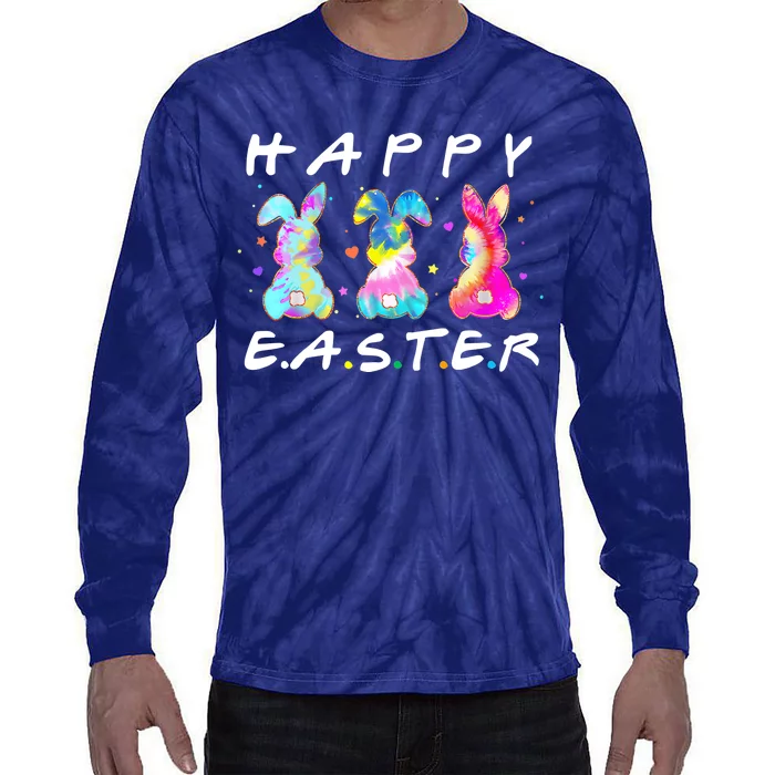 Happy Easter Day Cute Bunny Funny Rabbit Tie Dye Wo Girl Tie-Dye Long Sleeve Shirt