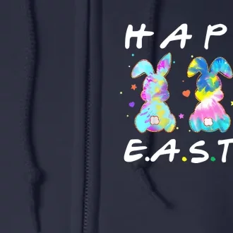 Happy Easter Day Cute Bunny Funny Rabbit Tie Dye Wo Girl Full Zip Hoodie