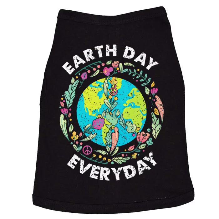 Happy Earth Day Every Day Peace Symbol Doggie Tank