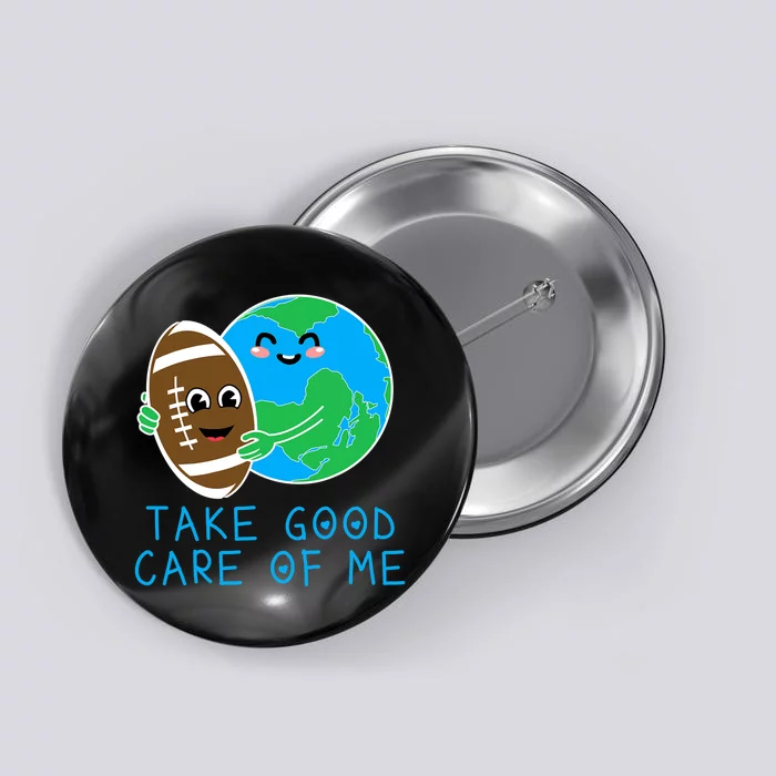 Happy Earth Day Planet Gift Idea Funny Hug Football Button