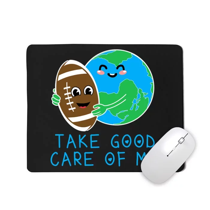 Happy Earth Day Planet Gift Idea Funny Hug Football Mousepad