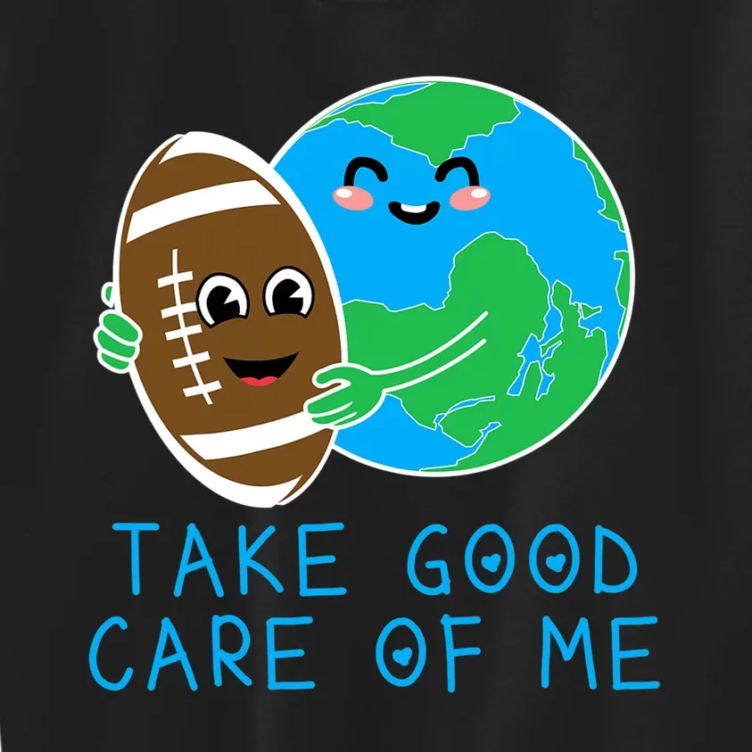 Happy Earth Day Planet Gift Idea Funny Hug Football Kids Sweatshirt