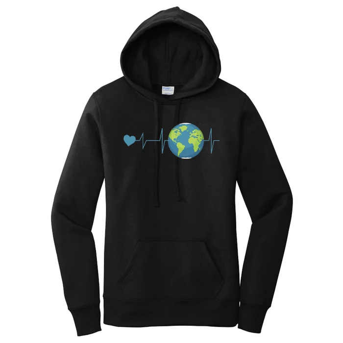 Heartbeat Earth Day Women's Pullover Hoodie