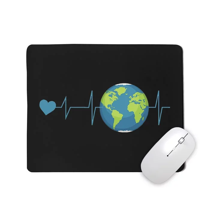 Heartbeat Earth Day Mousepad