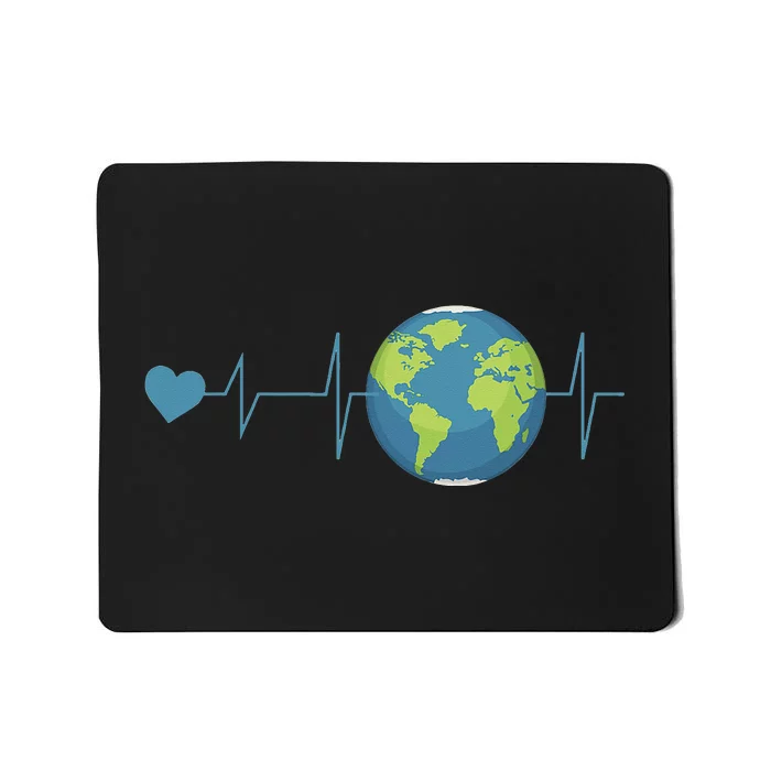 Heartbeat Earth Day Mousepad