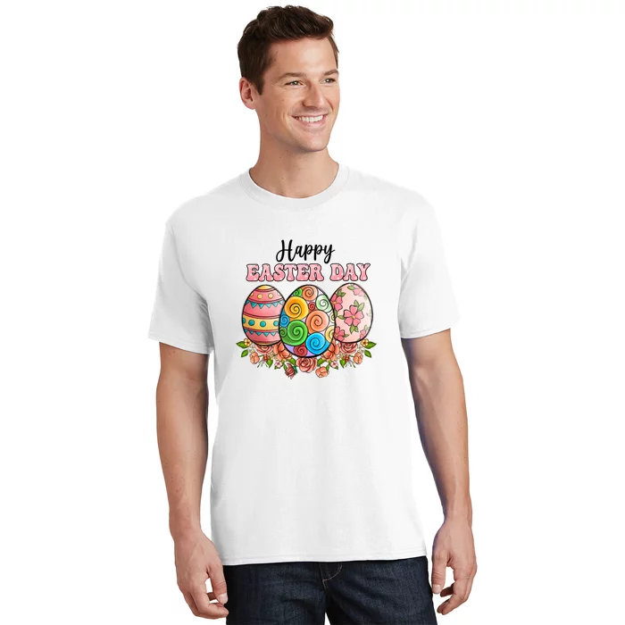 Happy Easter Day Eggs Floral Gift Easter Egg T-Shirt