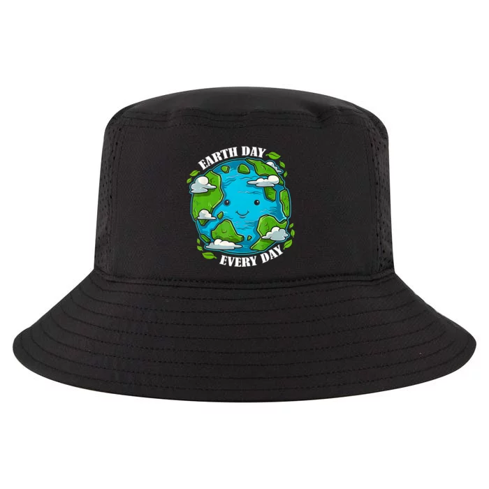 Happy Earth Day Cute Earth With Floral Earth Day 2024 Cool Comfort Performance Bucket Hat